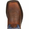 Durango LIL' Big Kid Western Boot, DARK BROWN/BLUE, M, Size 7 DWBT053